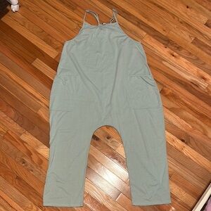 Sage Green Sleeveless Jumpsuit